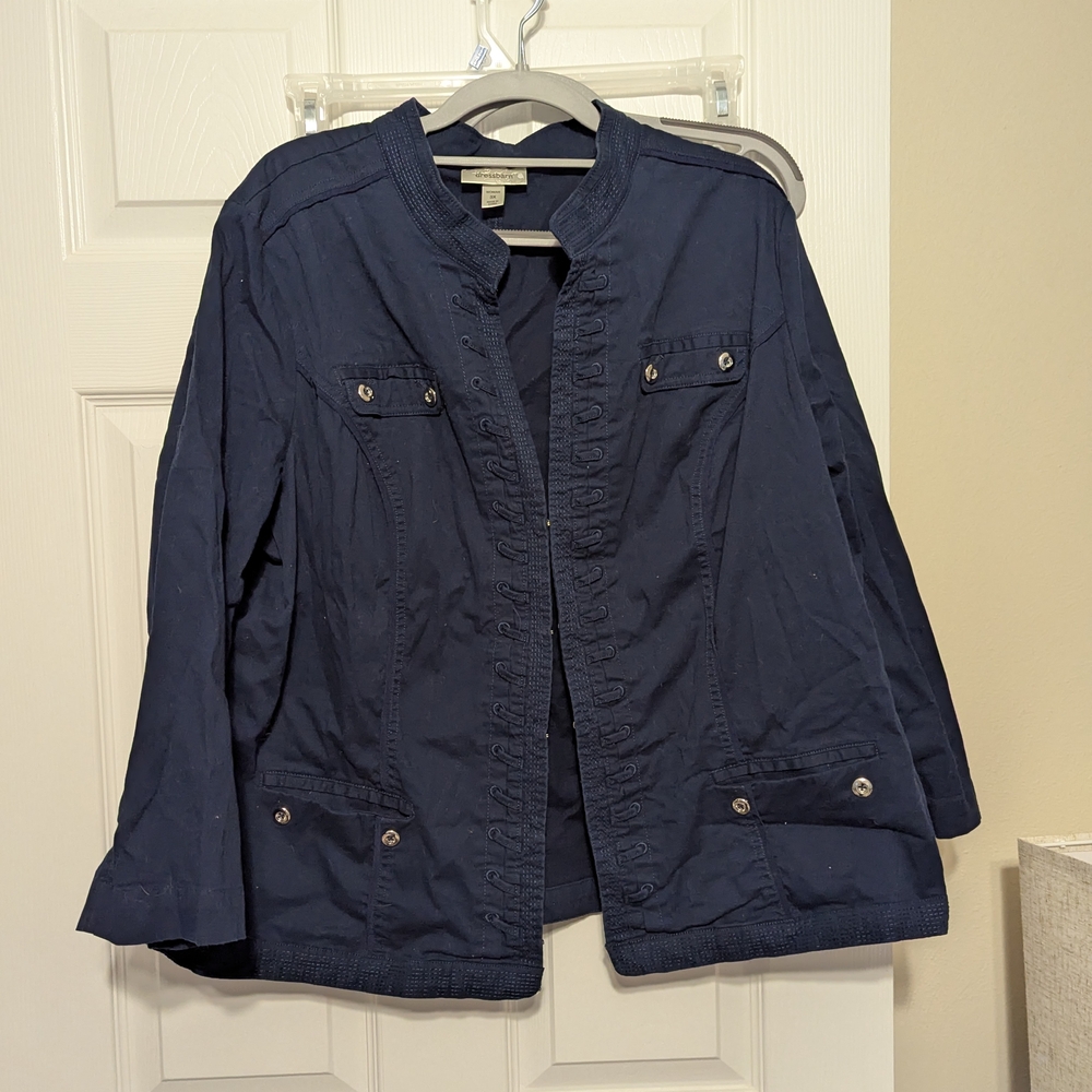 Dressbarn Dark Blue Utility Jacket